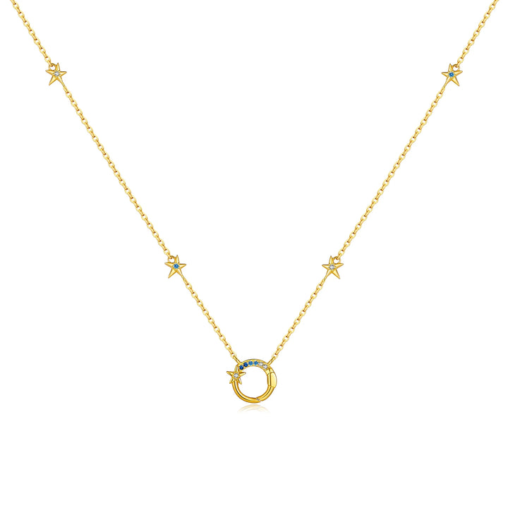 Celestial Star Crescent Moon Necklace