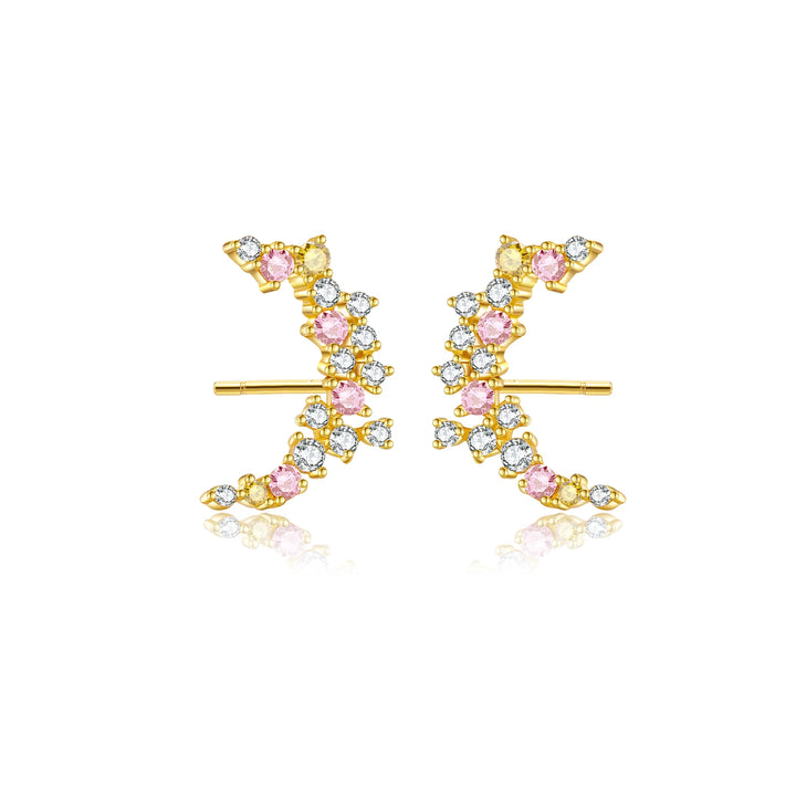 Pink Moon Cluster Earrings