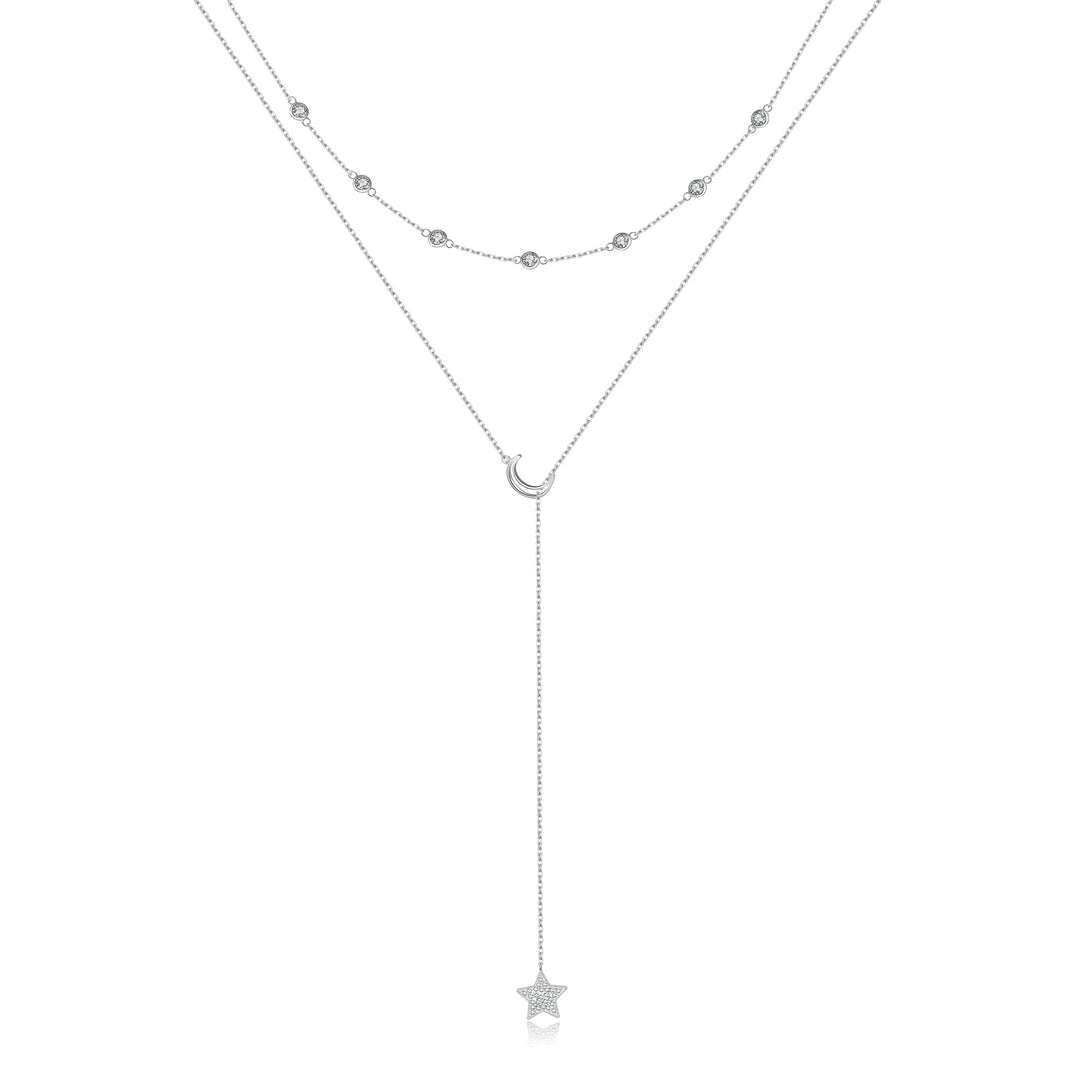 Moon Star Double Layer Necklace