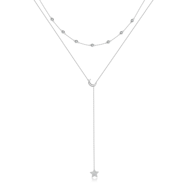 Moon Star Double Layer Necklace