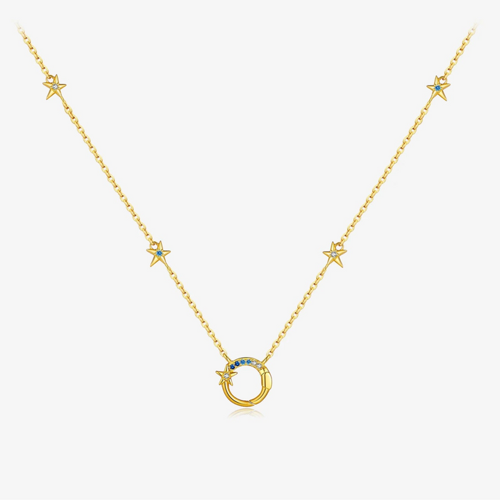 Celestial Star Crescent Moon Necklace