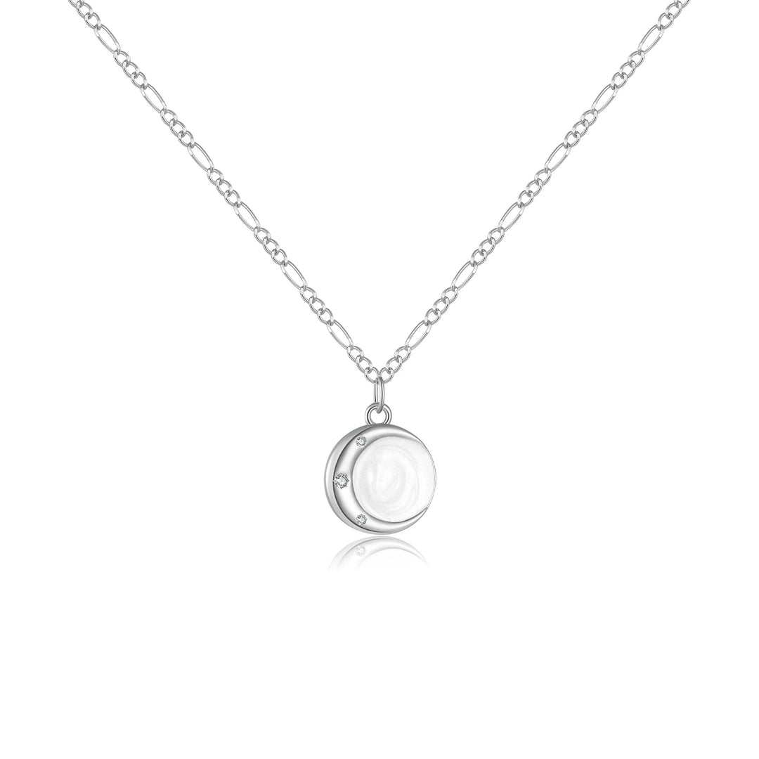 Crescent Moon Circle Necklace