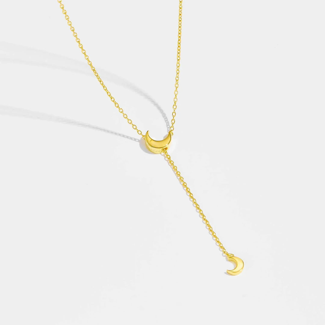 Lunar Crescent Drop Necklace