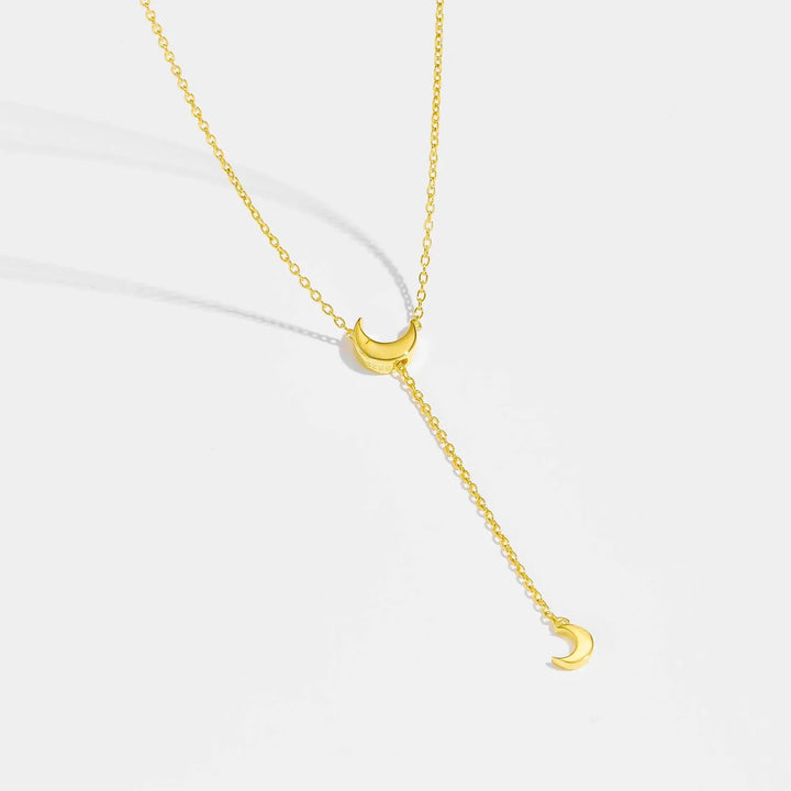 Lunar Crescent Drop Necklace