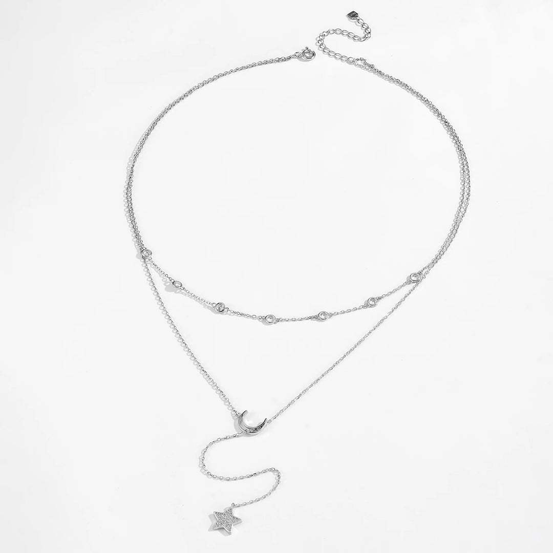 Moon Star Double Layer Necklace