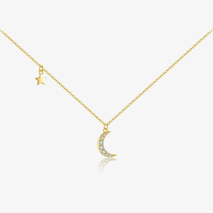Golden Moon Star Necklace