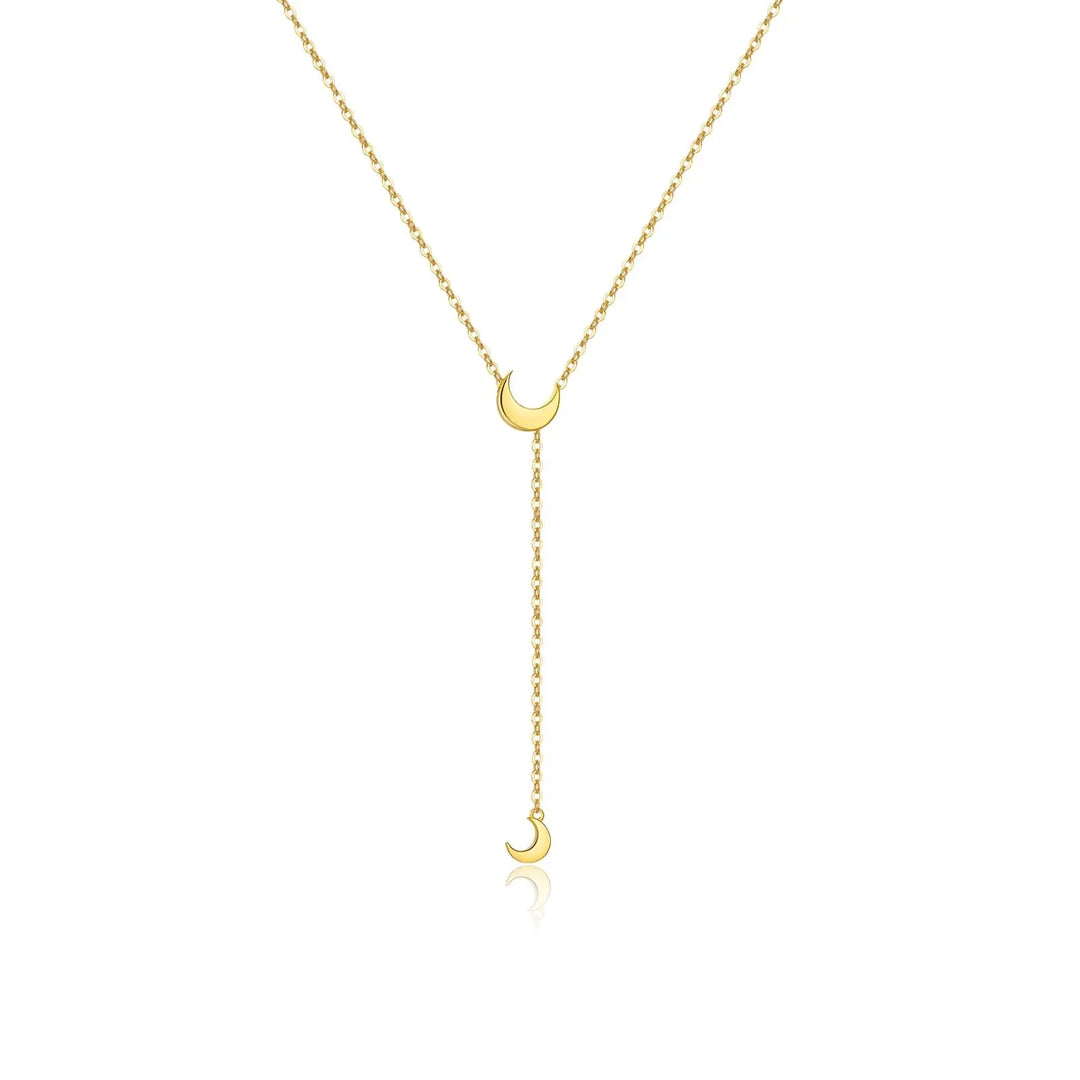 Lunar Crescent Drop Necklace