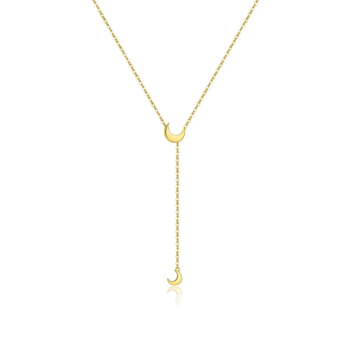 Lunar Crescent Drop Necklace