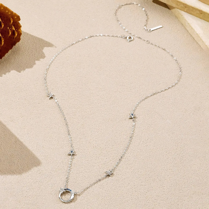 Celestial Star Crescent Moon Necklace