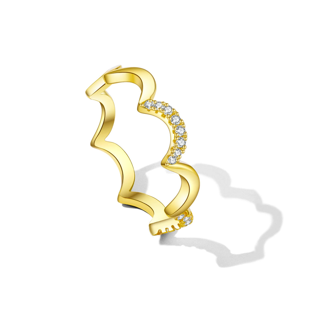 Golden Moon and Star Stacking Rings