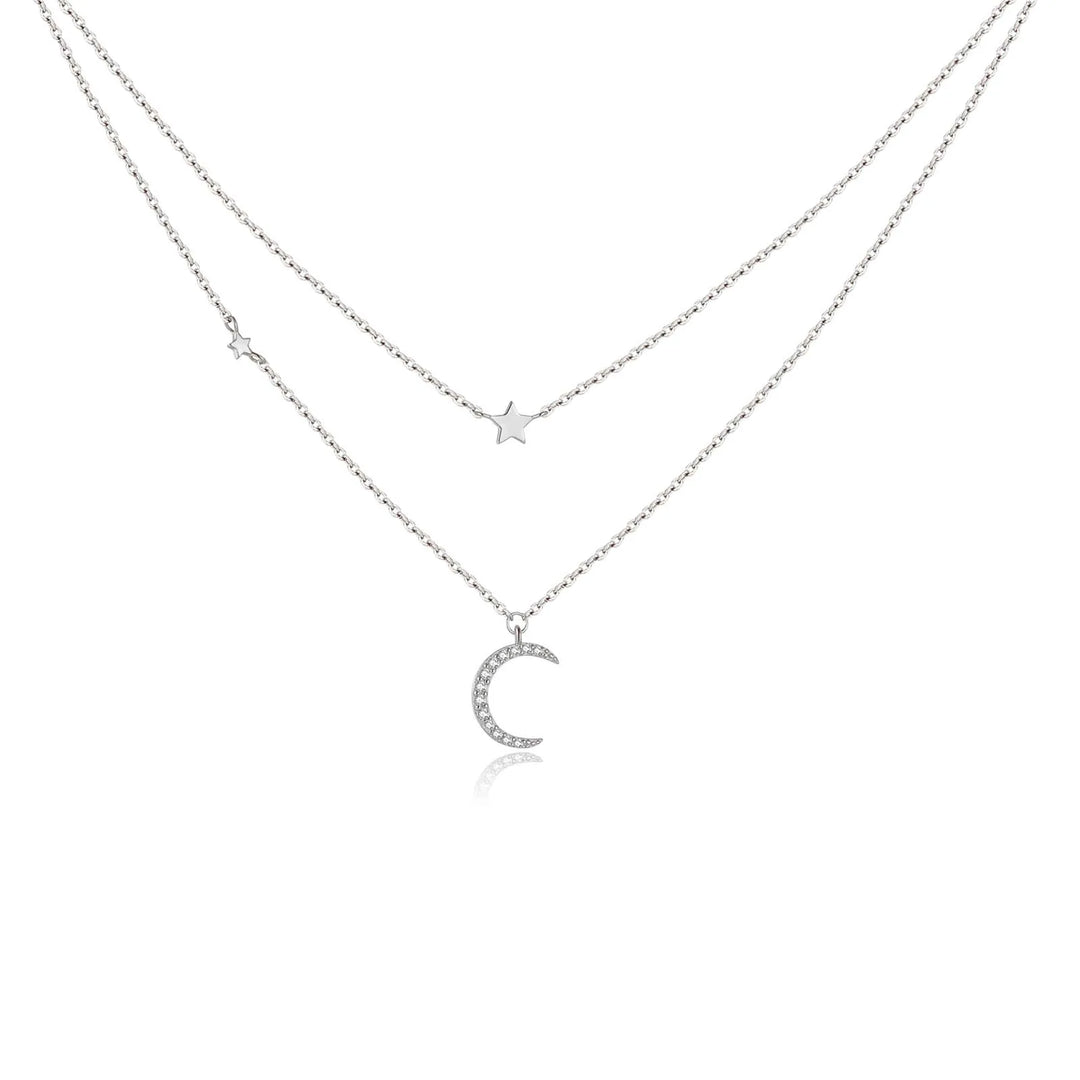 Celestial Moon Star Necklace