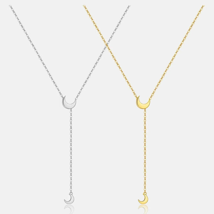 Lunar Crescent Drop Necklace