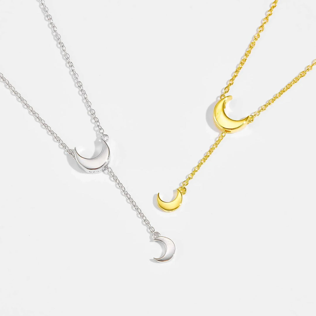 Lunar Crescent Drop Necklace