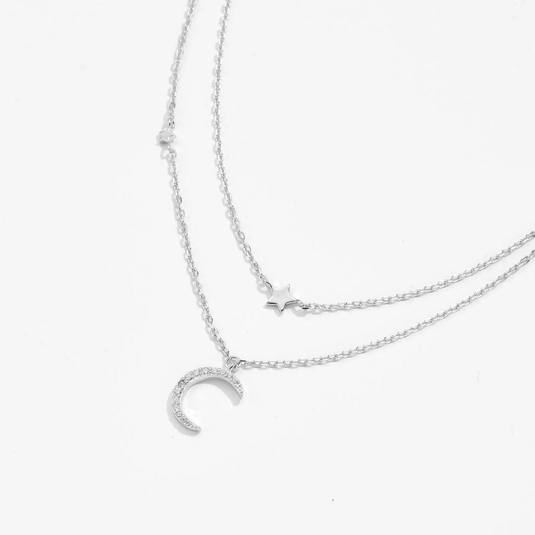 Celestial Moon Star Necklace