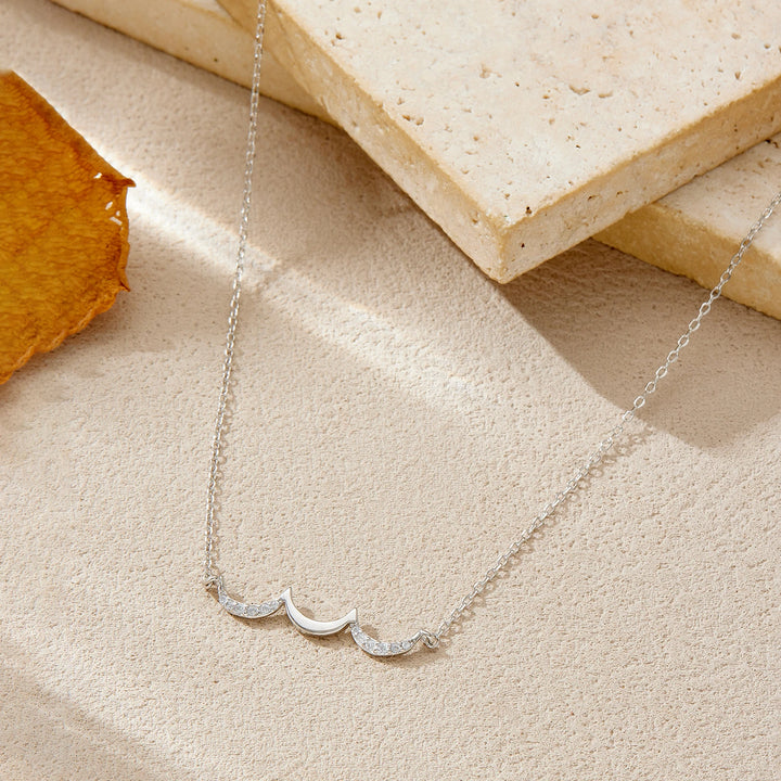 Triple Moon Crescent Necklace