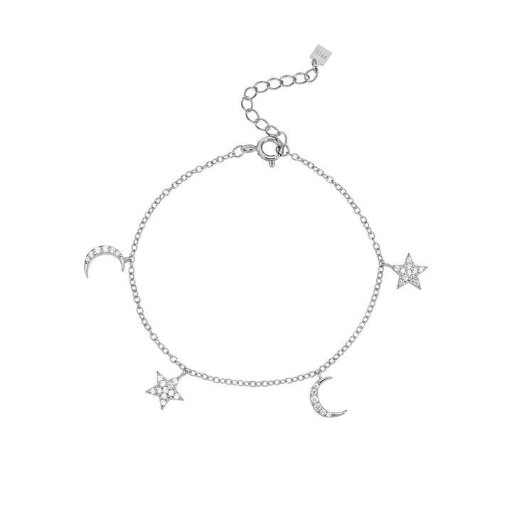 Celestial Gold Moon & Star Charm Necklace