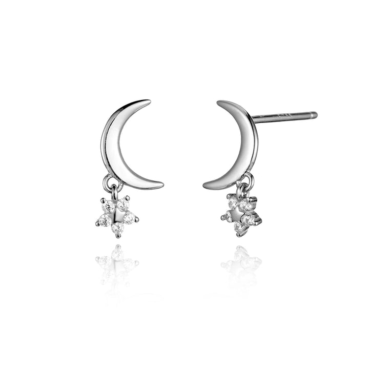 Golden Moon Star Studs
