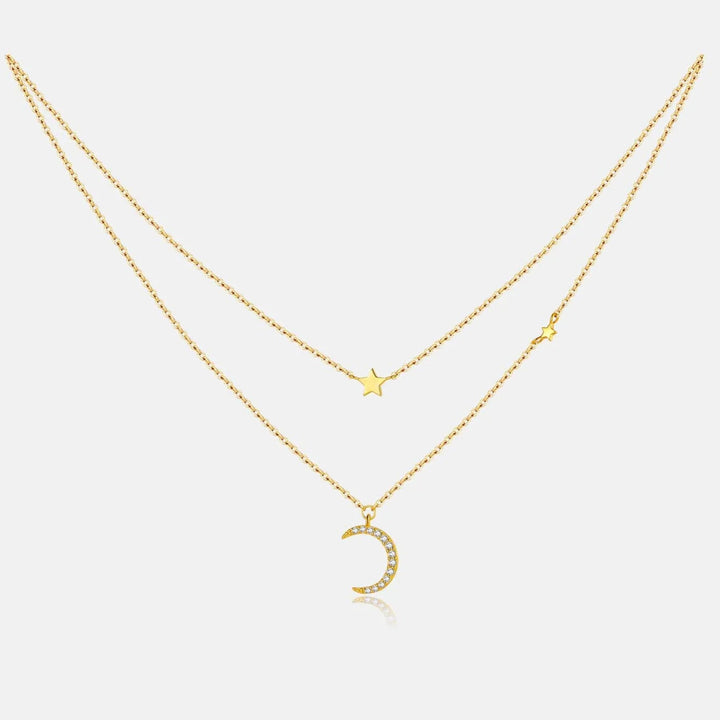 Celestial Moon Star Necklace
