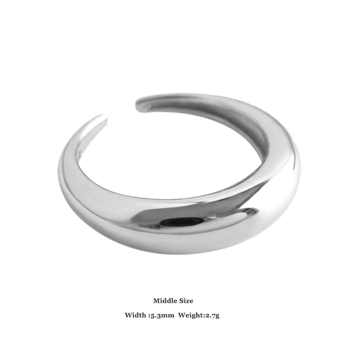 Golden Crescent Bold Adjustable Ring