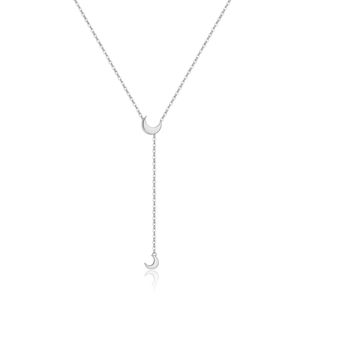 Lunar Crescent Drop Necklace