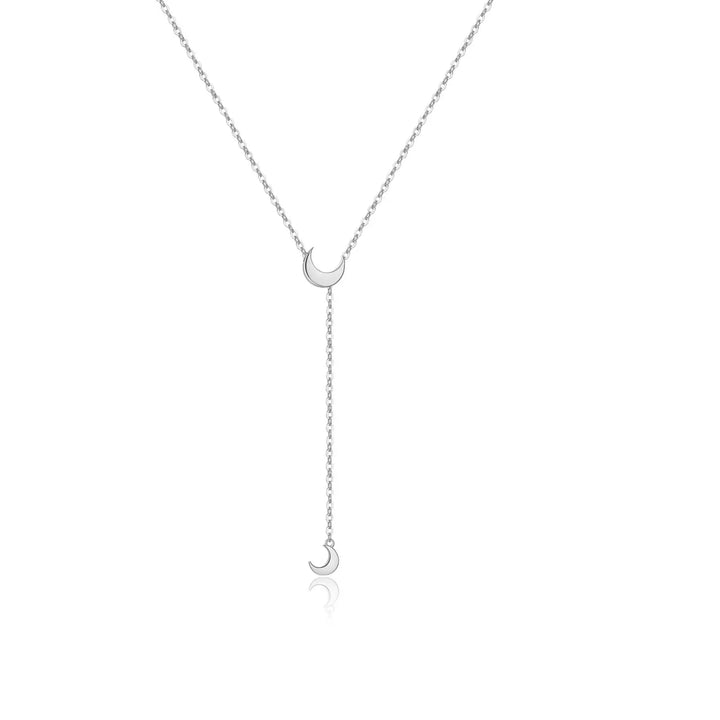 Lunar Crescent Drop Necklace