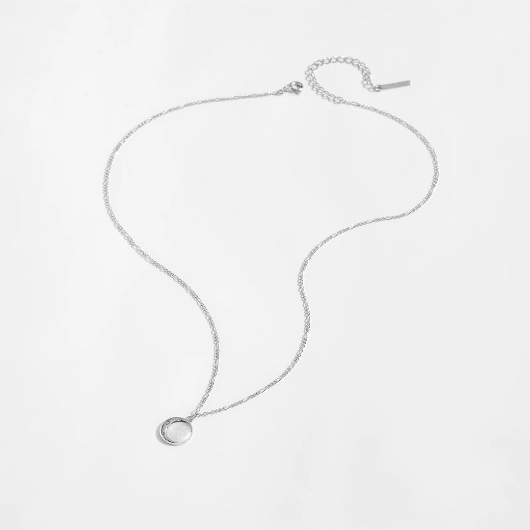 Crescent Moon Circle Necklace
