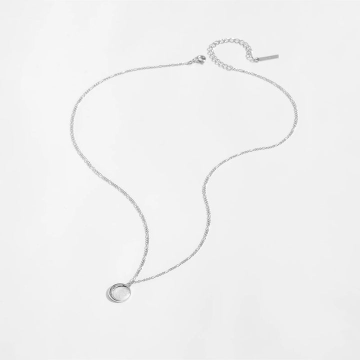 Crescent Moon Circle Necklace