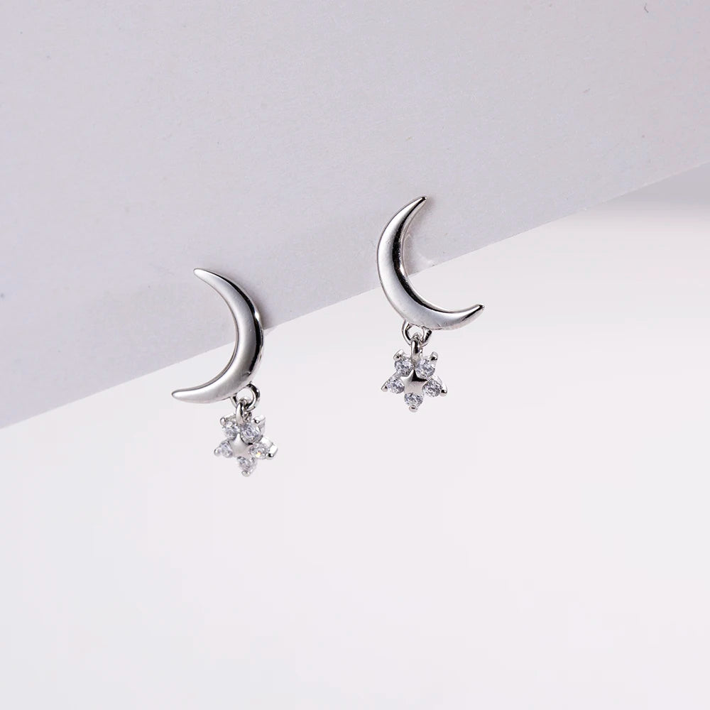 Golden Moon Star Studs