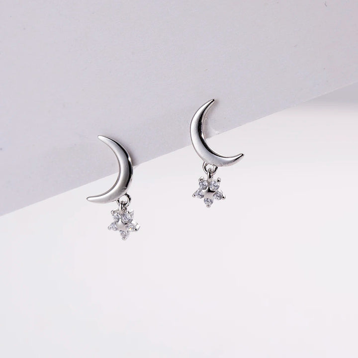 Golden Moon Star Studs