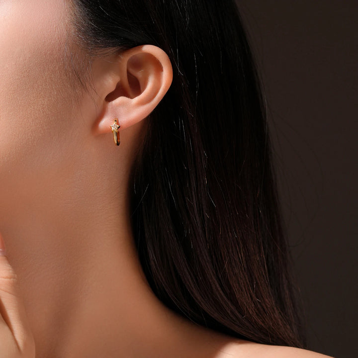 Moon Star Hoop Earrings