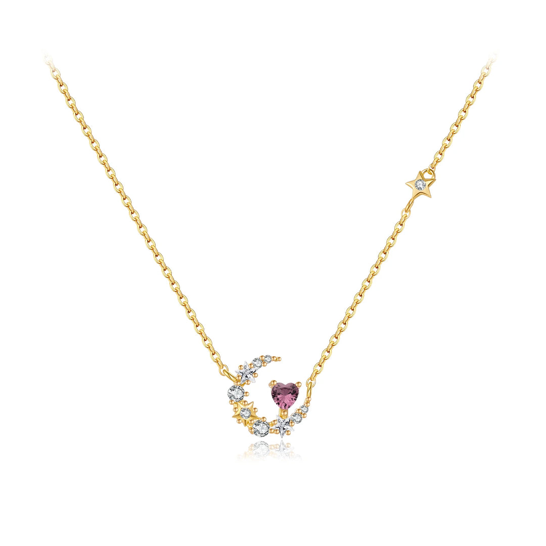 Moon Star Heart Necklace
