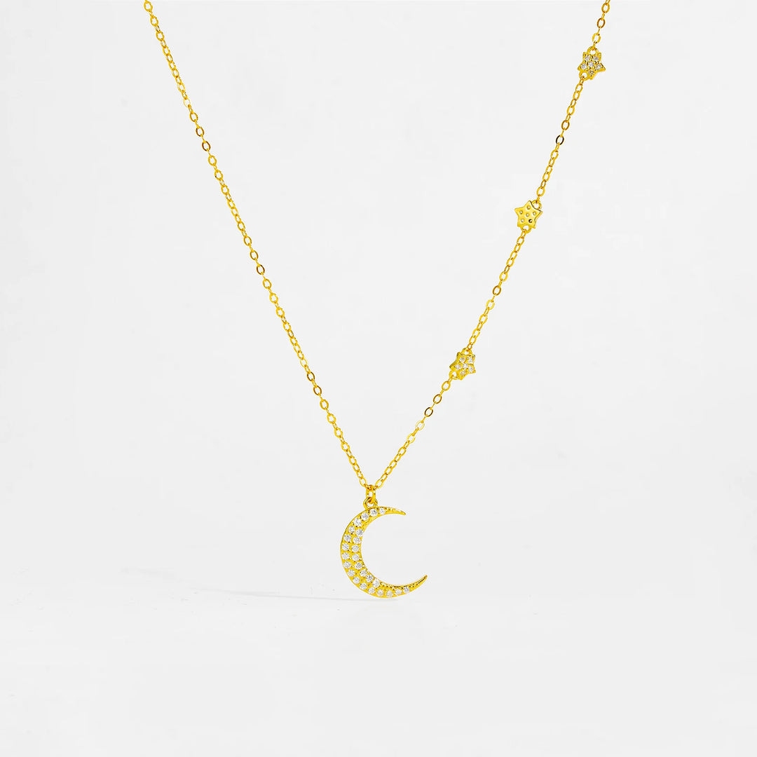 Moon Star Pendant Necklace
