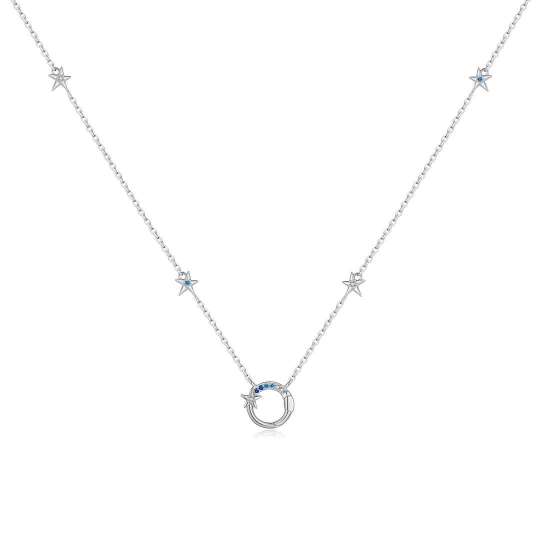 Celestial Star Crescent Moon Necklace