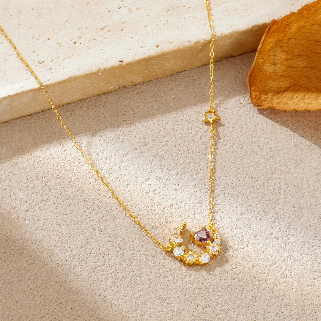 Moon Star Heart Necklace