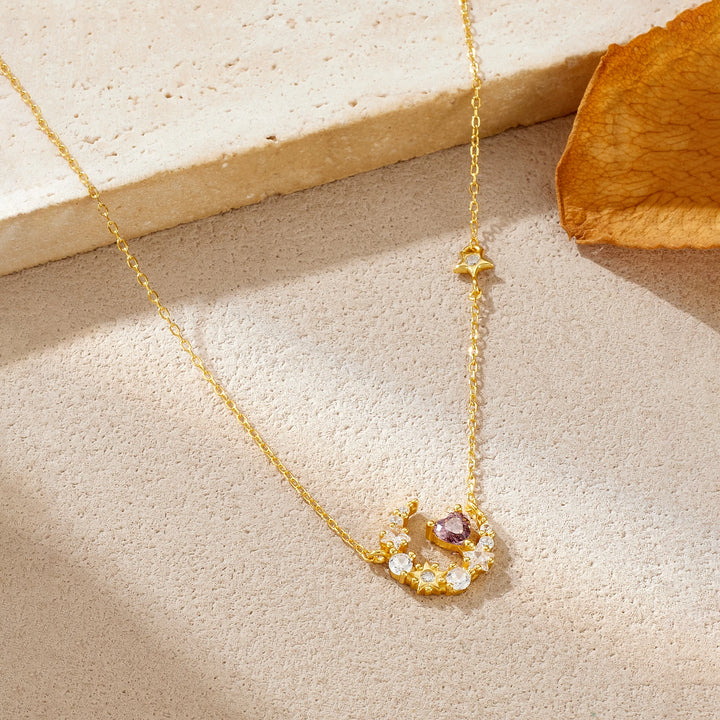 Moon Star Heart Necklace