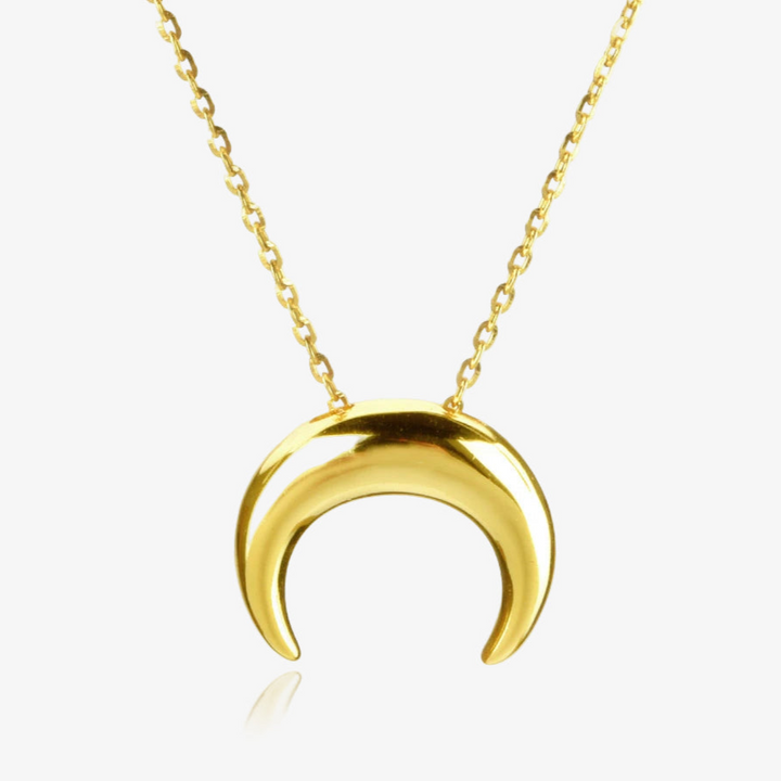 Gold crescent moon necklace